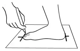 اندازه گیری سایز پا