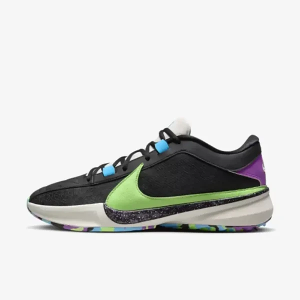 کفش بسکتبال Nike Zoom Freak 5 رنگ مشکی سبز فسفری