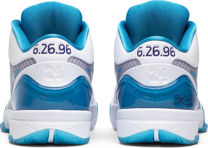 کفش بسکتبال Nike Kobe 4 Protro سفید آبی بنفش