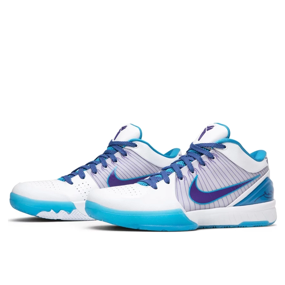 کفش بسکتبال Nike Kobe 4 Protro سفید آبی بنفش