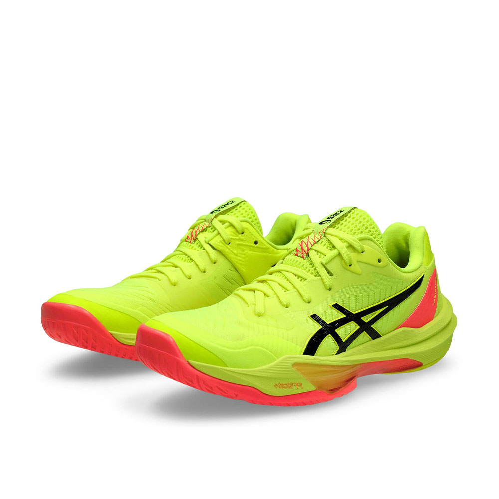 کتونی والیبال بدون ساق Asics Sky Elite 3 Paris Low رنگ زرد فسفری و گلبهی