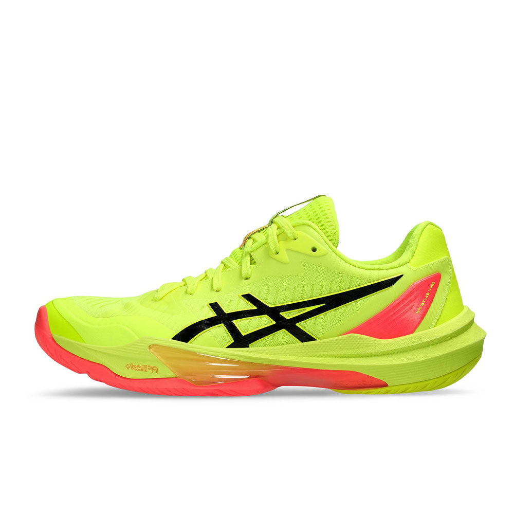 کتونی والیبال بدون ساق Asics Sky Elite 3 Paris Low رنگ زرد فسفری و گلبهی