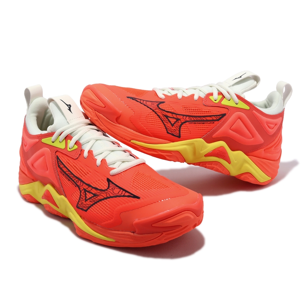 کتونی والیبال Mizuno Momentum 3 میزانو مومنتوم 3 رنگ نارنجی زرد