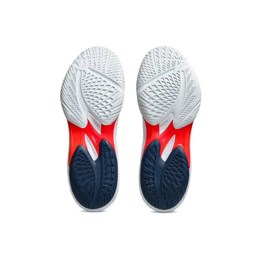 کتونی والیبال ساق دار Asics Sky Elite 3 Paris رنگ سفید سرمه ای سرخابی