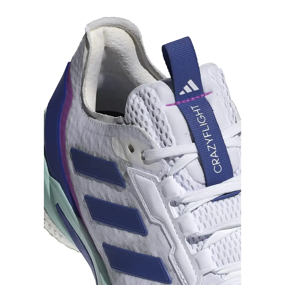 کتونی والیبال Adidas Crazyflight 5 آدیداس کریزی فلایت 5 رنگ سفید آبی بنفش